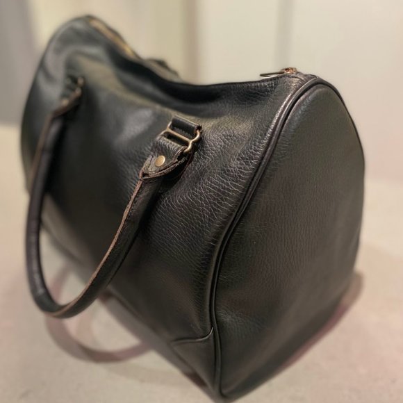 American Apparel Black Leather Handbag - Picture 4 of 7